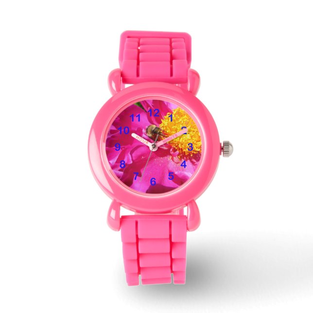 Bumblebee och Peony Armbandsur (Framsida)