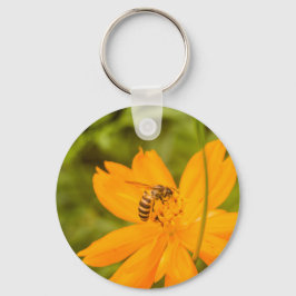 Bumblebee on a Sulfur Cosmos Nyckelring