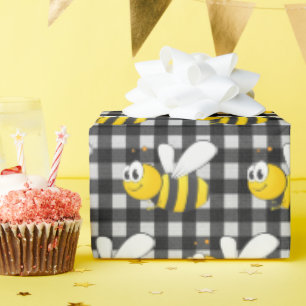 Bumblebee On Gingham Presentpapper