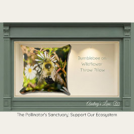 Bumblebee on Wildflower Kudde