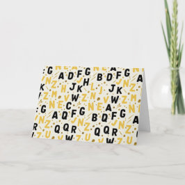 Bumblebee & Onyx Artisan Alphabet Kort