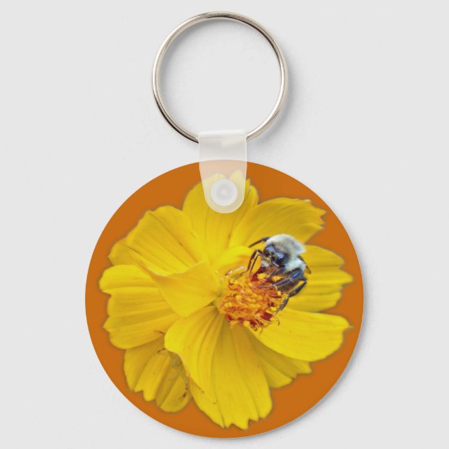 Bumblebee på Cosmos Nyckelring (Framsida)