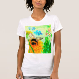 Bumblebee på dandelion t shirt