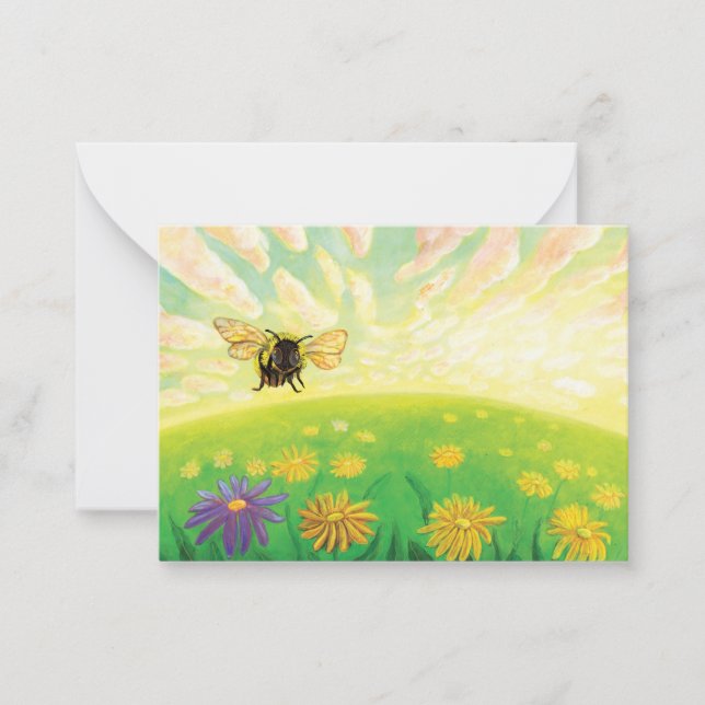 Bumblebee på Horisont Anteckningskort (Framsida)