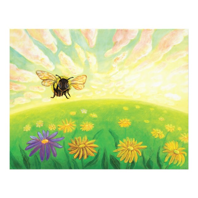 Bumblebee på Horisont Fototryck (Framsidan)