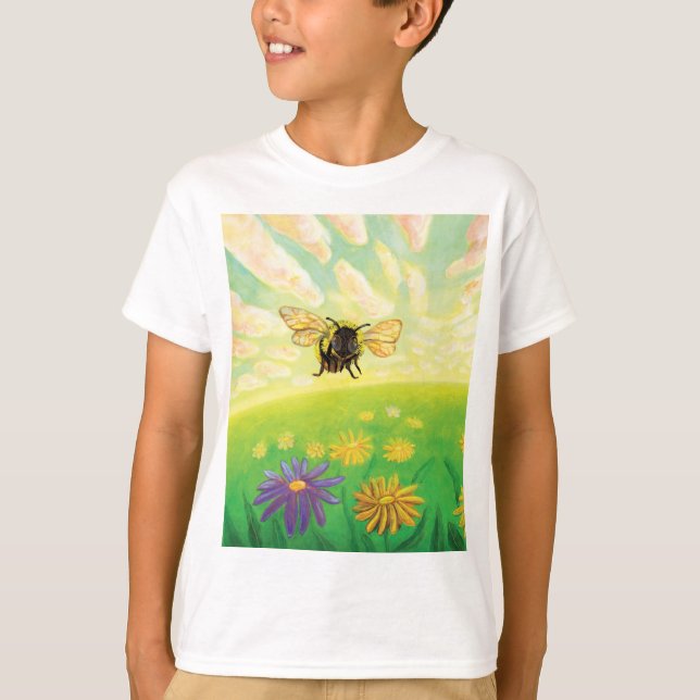 Bumblebee på Horisont T Shirt (Framsida)