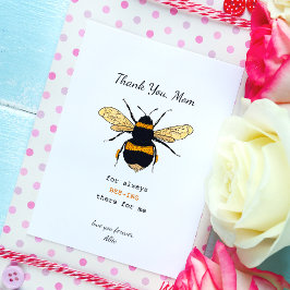 Bumblebee Pun Mors dag Card Kort