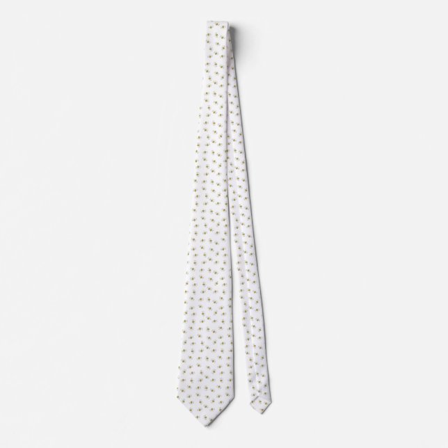 Bumblebee Seamless Mönster Necktie Slips (Framsida)