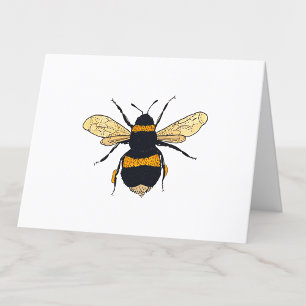 Bumblebee Teckning Blank Tack Kort