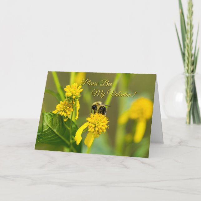 Bumblebee Valentine Kort (Framsida)