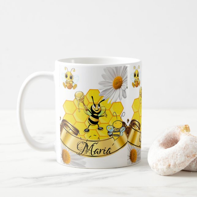 Bumblebee White Daisy Mugg (Med munk)