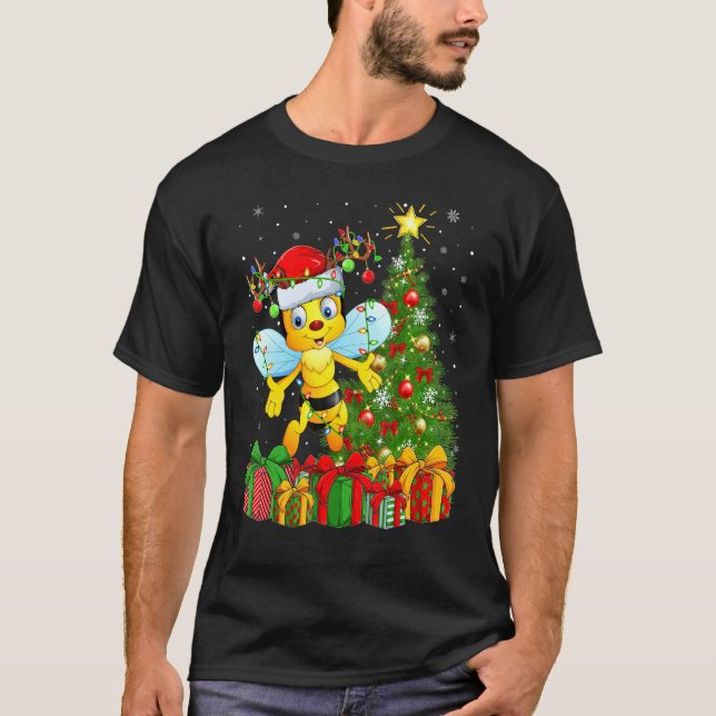 Bumblebee   Xmas Holiday Santa Bumblebee Christmas T Shirt (Framsida)