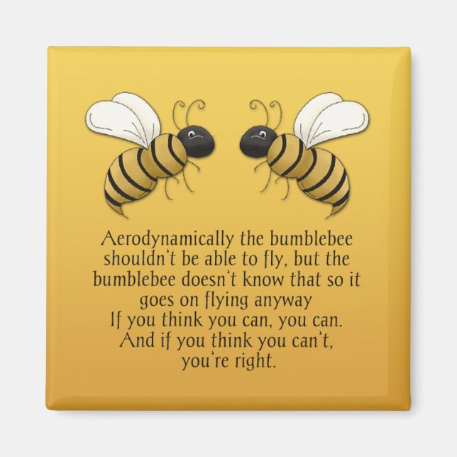 Bumblebees Encouragement Quote Magnet (Framsidan)