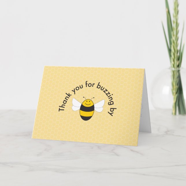 Bumblebees födelsedagsfest tack för ditt kort (Framsida)