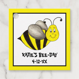 Bumblebees-Födelsedagsfesten för personlig Bubdag- Gåvor Etiketter