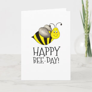 Bumblebees födelsedagskort i Lycklig Böndag Gult B Kort