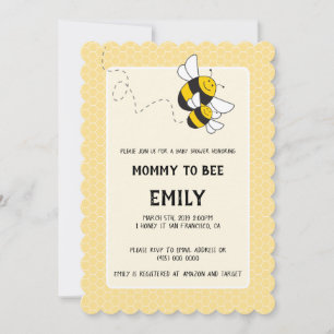 Bumblebees mamma till babyduschinbjudan inbjudningar