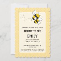 Bumblebees mamma till babyduschinbjudan