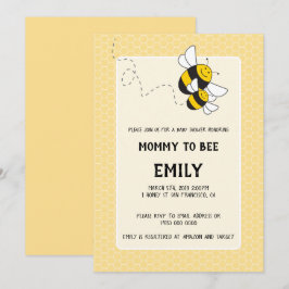 Bumblebees mamma till babyduschinbjudan inbjudningar