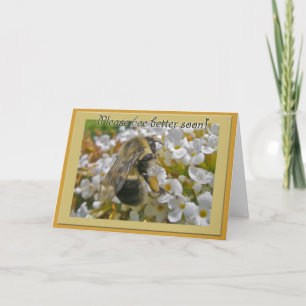 Bumblebees med Pollen Basket Get well Card Kort