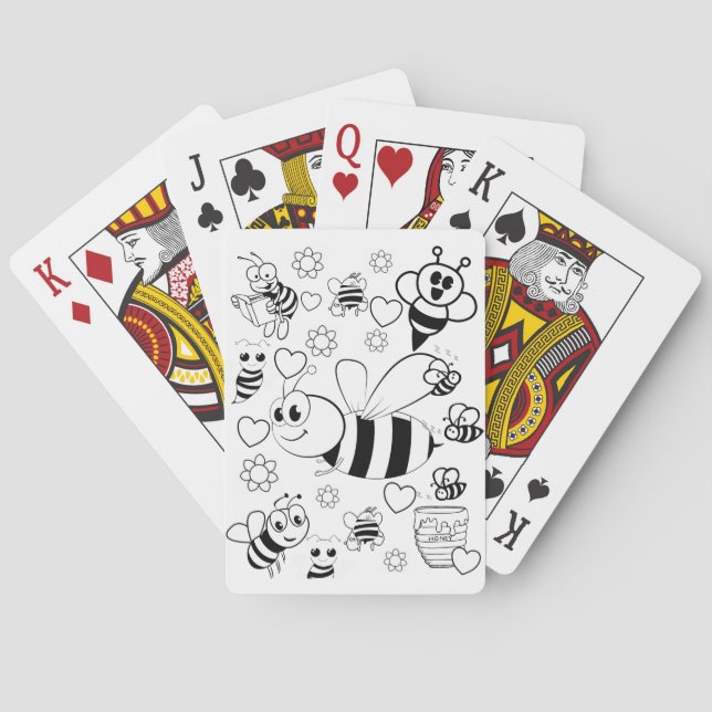 Bumblebefärgning av uppspelningskort casinokort (Baksidan)