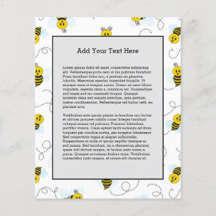 Bumblebeflygande Gult Black Humla Flygblad