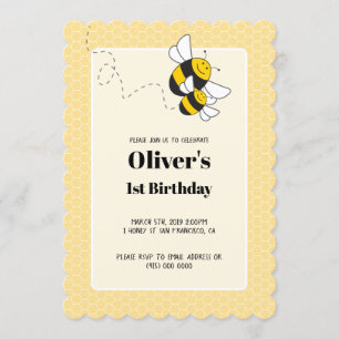 Bumblebefödelserbjudande Inbjudningar