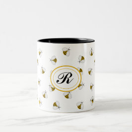 Bumblebehonung Personlig Monogram kaffe Mugg