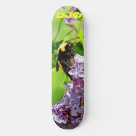 Bumblebeon Lilac Bush med initialer Old School Skateboard Bräda 18 Cm