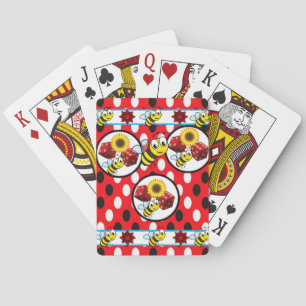 Bumblebeuppspelningskortskiva Spel Kort