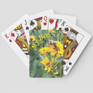 Bumblebi Förorening av en Gult blomma Casinokort