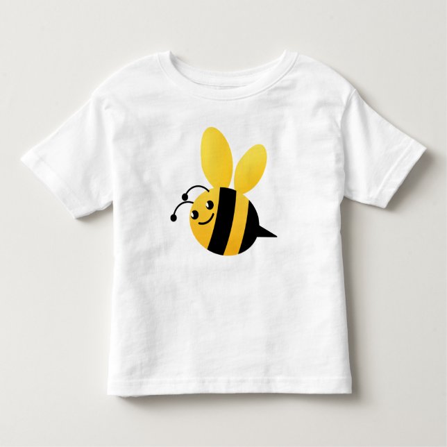Bumblebi-Gult och Black Bee Boys & Girls T Shirt (Framsida)