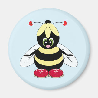 Bumblebi med Flower Hat Magnet