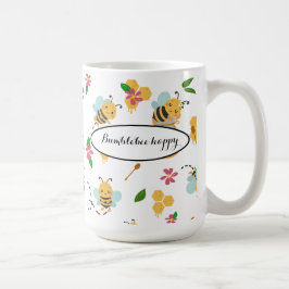 Bumblebi och honung mönster kaffemugg