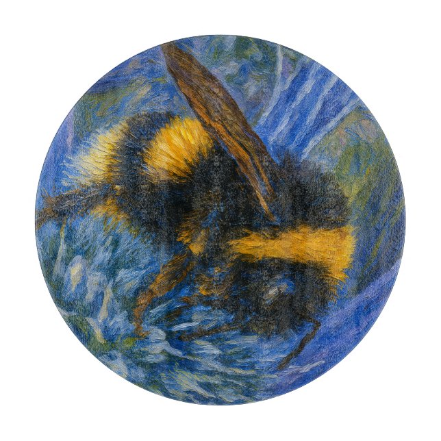 Bumblebi på blå Thistle (Framsidan)