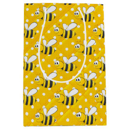 Bumblebi på Gult och vitt Polka dots