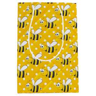 Bumblebi på Gult och vitt Polka dots