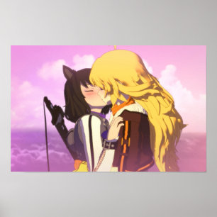 Bumbleby Kiss Yang Xiao Long och Blake Belladonna Poster
