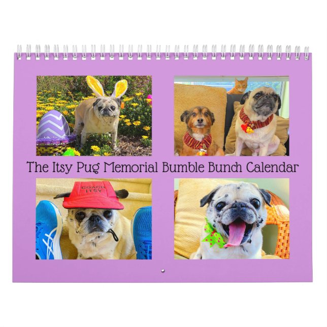 Bumblen Itsy Pug Memorial Bunch 2022 Calendar Kalender (Omslag)