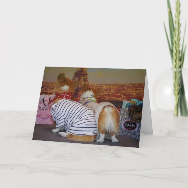 Bumbler och Dawgins Corgi-årskort Kort (Framsida)