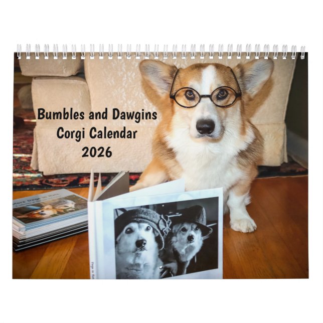 Bumbler och Dawgins Corgi Calendar 2026 Kalender (Omslag)