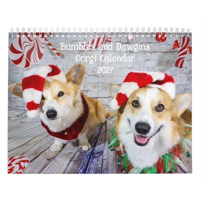 Bumbles och Dawgins Corgi-kalender 2027 Kalender (Omslag)