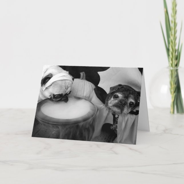 Bumblesnot Halloween-kort: något brinner Kort (Framsida)