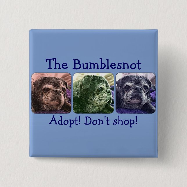 Bumblesnot knäppas: Färga mig bumblen Knapp (Framsida)