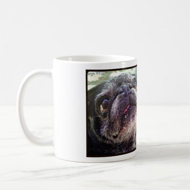 Bumblesnot mugg: Lyckan är ett räddat husdjur! Kaffemugg (Vänster)