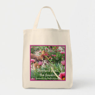 Bumblesnot totebag: Ween en/blommor Tygkasse