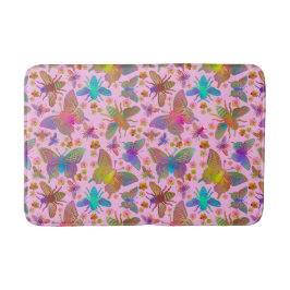 Bumbling Butterflies vid solnedgången också Badrumsmatta