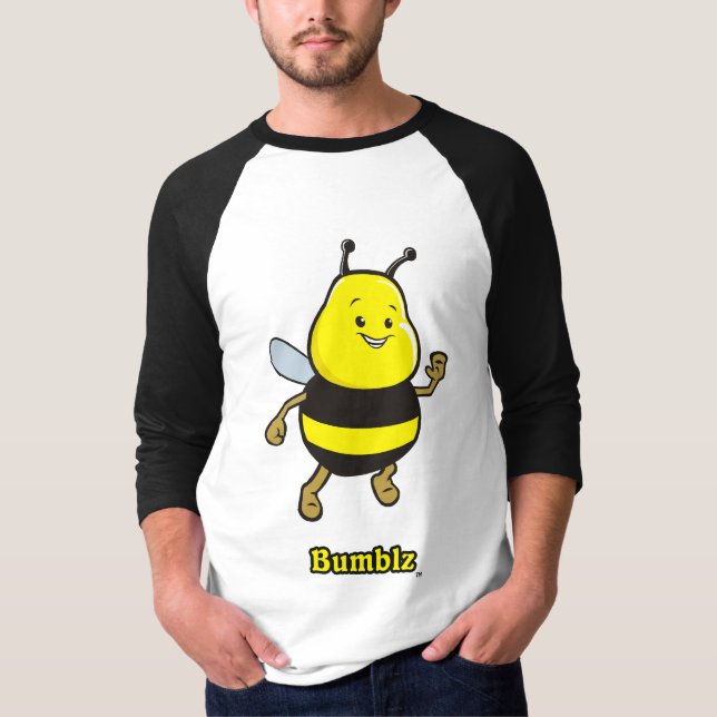 Bumblz grundläggande 3/4 sleeveRaglan T Shirt (Framsida)