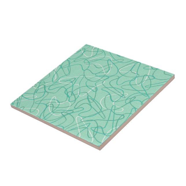 Bumerangen belägger med tegel - Jadegrönt Kakelplatta (Sidan)