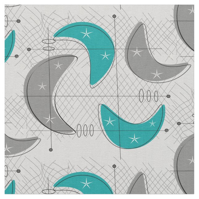 Bumeranger på Light - grå färg Tyg (Närbild)